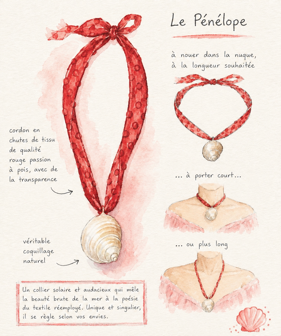 Le Pénélope • Collier Passion upcyclé