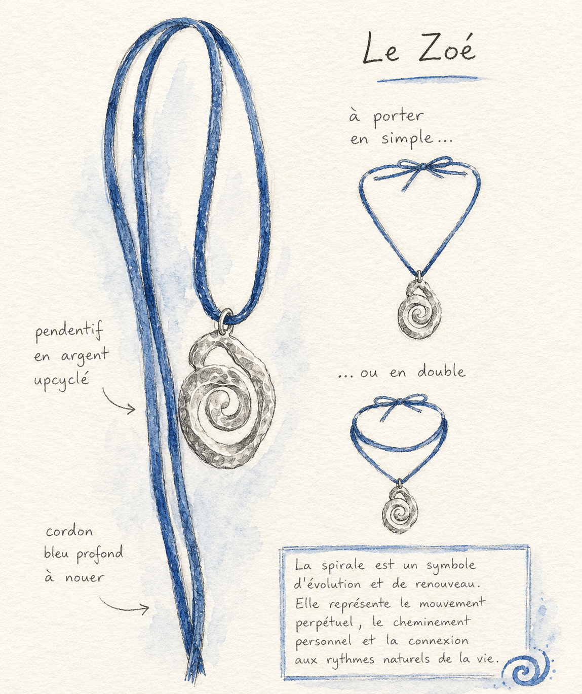 Le Zoé • Spirale argent upcyclé
